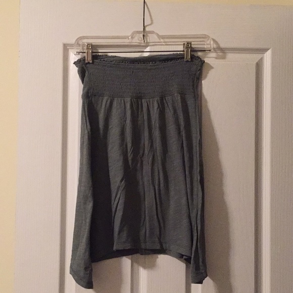 Perfect for stampede! Olive Green paisley American Eagle Tube Top - Picture 3 of 3